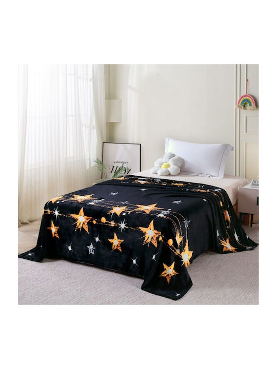 Pucioasa Cocolino Κουβέρτα Διπλή 200x230εκ. Black