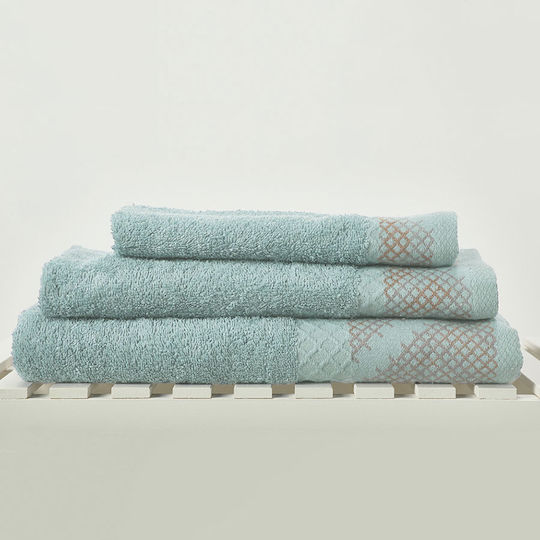 Whitegg Bath Towel Set 3pcs Green Weight 500gr/m²
