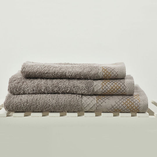 Whitegg Bath Towel Set 3pcs Beige Weight 500gr/m²