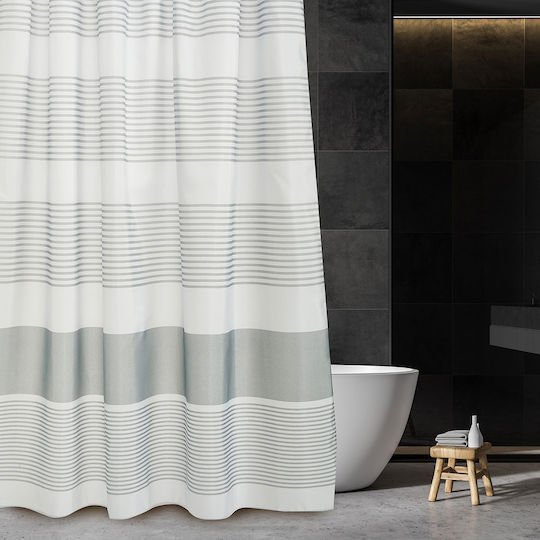 Whitegg Duschvorhang Stoff 180x180cm Gray