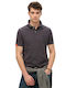 D2 Ovin Vint Polo Short Sleeve Gray Blouse
