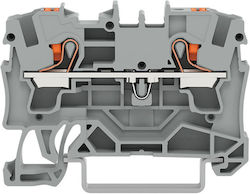 Wago Rail Terminal Grey 4mm Quick Connection 2204-1201