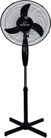 Newest FS-40-2 Ανεμιστήρας Ορθοστάτης 50W Διαμέτρου 40cm Μαύρος