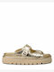 Muddy Women's Flat Sandals in Gold Color