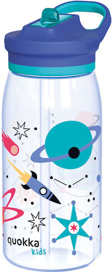 Quokka Kids Water Bottle Plastic with Straw 580ml (Various Designs/Colours)