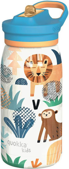 Quokka Stainless Steel Kids Water Bottle Thermos with Straw Non Spill 445ml