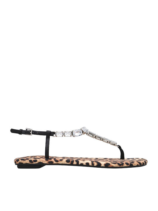 Dynasti8 Women's Flat Sandals in Black Color