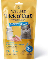 Wellfed Creamy Cat Treat Lick N’ Care Digestive Aid 90g