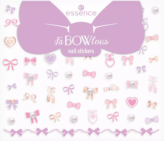 Essence Αυτοκόλλητα Νυχιών Fabowlous01 Ballet Bows 61 Pcs