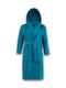Kids Hooded Bathrobe Petrol Blue