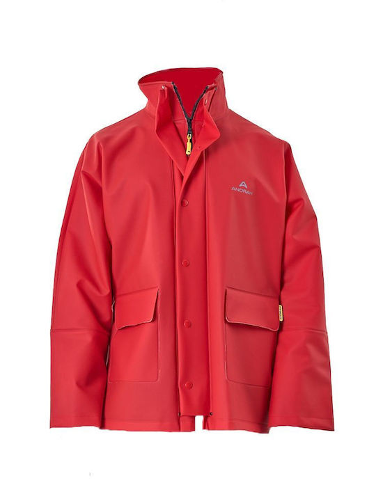 Anorak Street Men's Waterproof Riding Jacket Red