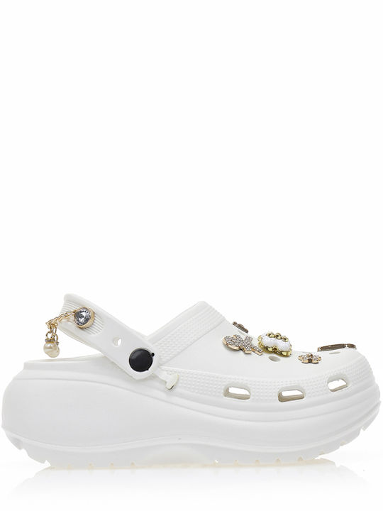 Tsoukalas Damen Clogs Weiß