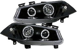 Φανάρια Εμπρός Angel Eyes Renault Megane 2002-2005 Μαύρα Λάμπες Η1 Σετ 2τμχ Φανάρια Εμπρός Angel Eyes Renault Megane 2002-2005 Μαύρα Λάμπες Η1 Σετ 2τμχ