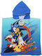 Sonic Kinder Strandponcho Mikrofaser Schnell Trocknend 55x110cm Ye18286 Blau