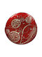 Brandani Christmas Platter Glass Red