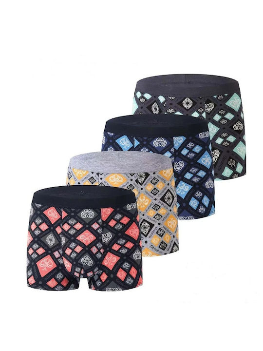 Men's Boxers Colorful with Patterns 4Pack