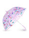 Legami Milano Kids Curved Handle Umbrella with Diameter 70cm Transparent