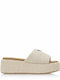 Damenplattformen Beige