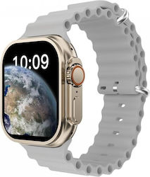 LG81 Ultra 49mm Smartwatch mit Pulsmesser (Weiß)