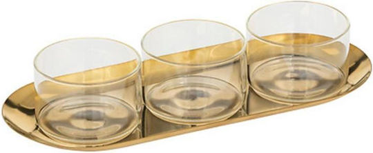 Atmosphera Glass Oval Decorative Tray 30x12x5cm