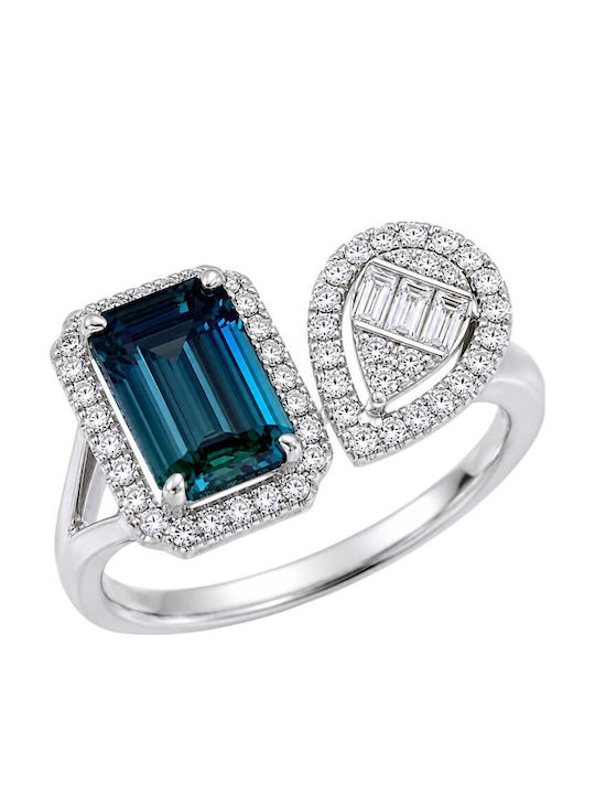 Breeze Ring with Zircon made of Silver