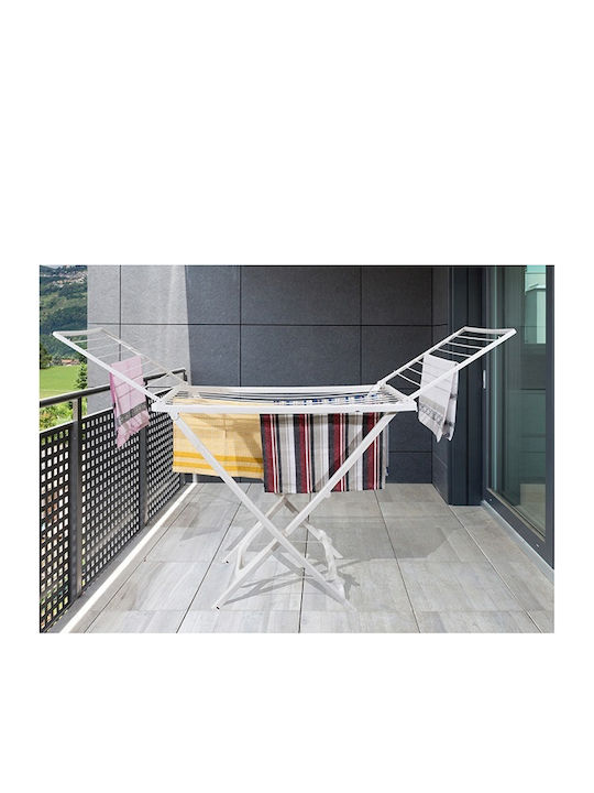 General Trade Plastic Folding Floor Clothes Drying Rack with Hanging Length 18m