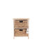 Wooden General Purpose Furniture 2 Drawers Hyacinth 37.5x27.5x48 Cm Aria Trade