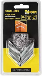 Benson Eckregal aus Metall in Silber Farbe 40x40mm 12 Stück