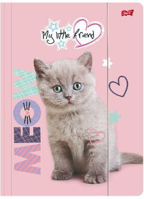 A4 Folder Elastic Fluffy Kitty Unipap Majewski