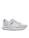 Sportlich Damen Sneakers Silber
