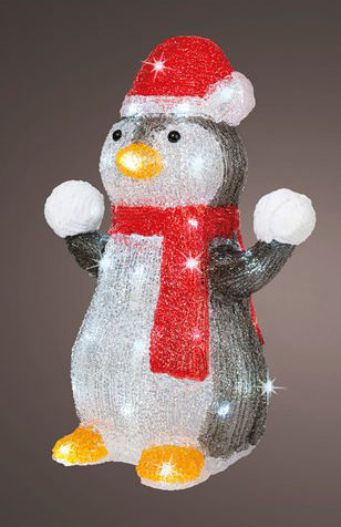 Kaemingk Kaemingk Acryl Beleuchteter Pinguin 35 cm