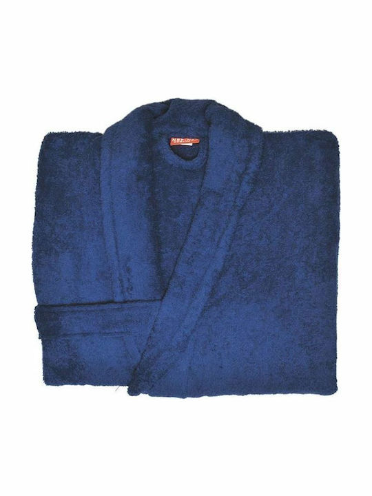 Nef-Nef Homeware Status Halat de baie pentru bărbați cu Guler Denim