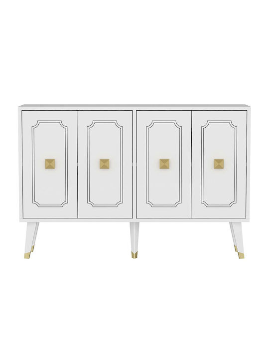 Μπουφές Roland White-gold 120x30x80cm