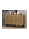 Μπουφές Desari Ξύλινος Oak-gold 120x30x80cm