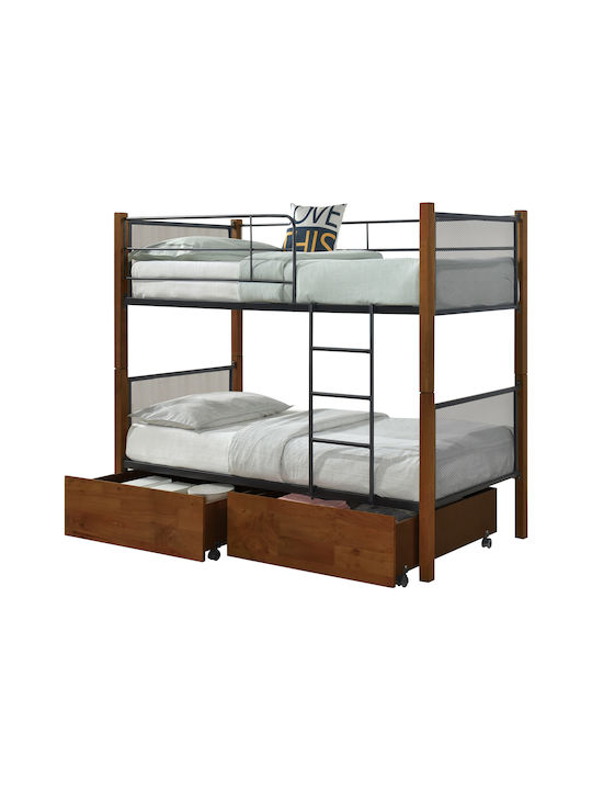 Rayven Kinderbett Koje Einzeln mit Stauraum Beige für Matratze 90x190cm