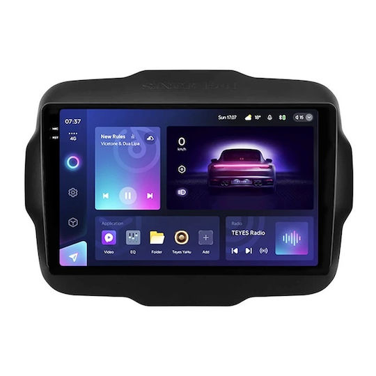 Teyes Cc3 2k 360° Автомобилна навигация за Jeep Renegade 2014-2018 6+128GB 9.5" QLED Осемядрен 2GHz Android 4G Bluetooth 5.1 DSP