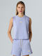 Women's Athletic Crop Top Sleeveless Purple Mint
