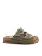 Women's Flat Sandals in Brown Color