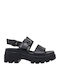 Flache Sandalen für Damen Flatforms in Schwarz Farbe