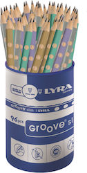 HB Bleistift Lyra Groove Metallic Silber Unters...