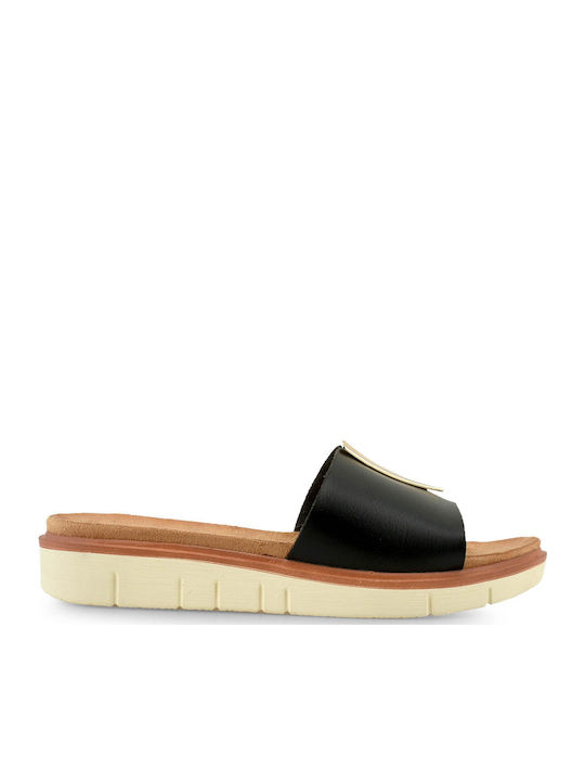 Exe Γυναικεία Σανδάλια Flatforms Μαύρα