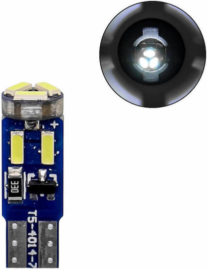 Лампи Автомобила T5 LED 6000К Хладно бяло 12V 1.32W 1бр