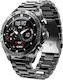 Bea-fon 501 Stainless Steel 43mm Smartwatch (Μαύρο)