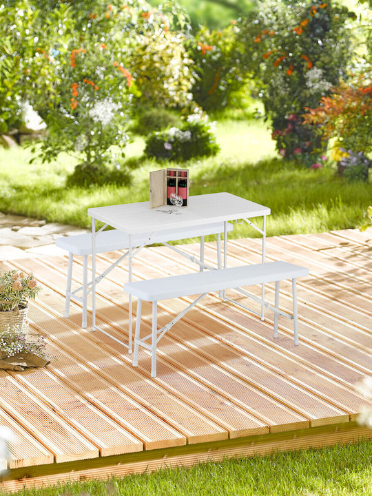 Plastic Masa Pliabil cu schelet metalic Maro 120x60x53buc