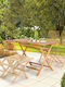 Outdoor Table from Teak Foldable 125x60x75cm