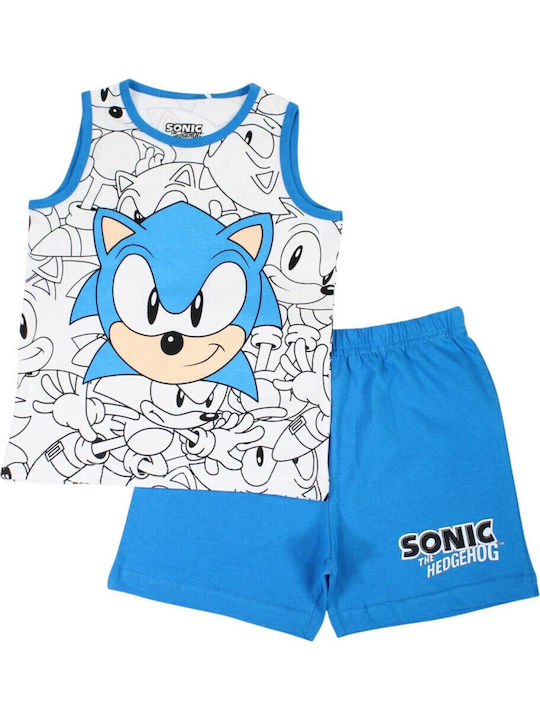 Kids' Set with Shorts Summer 2pcs White, Sky Blue