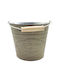 TnS Planter Metal Gray 16x16x14cm.