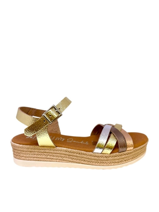 Oh My Sandals Παιδικά Πέδιλα Μπρονζέ