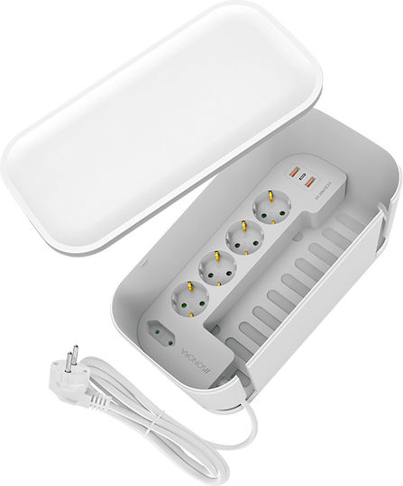 Sonora Πολύπριζο 5 Θέσεων με 3 USB-A, 1 USB-C, Διακόπτη και Καλώδιο 1.5m