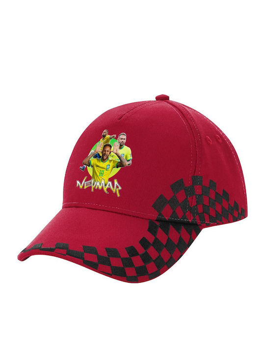 Neymar Jr Adult Cap Ultimate Red Black Racing S...